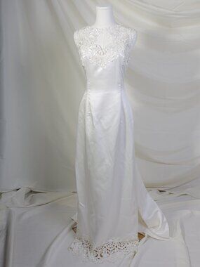 Jessica McClintock Vintage Ivory Backless Lace Wedding Dress